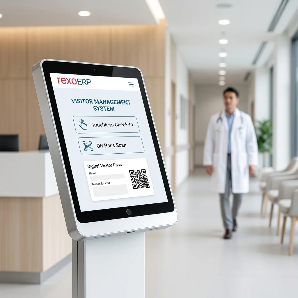 RexoERP Visitor Management System Interface Mockup