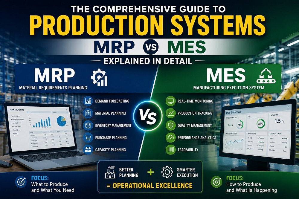 The Comprehensive Guide to Production Systems: MRP vs MES Explained in Detail