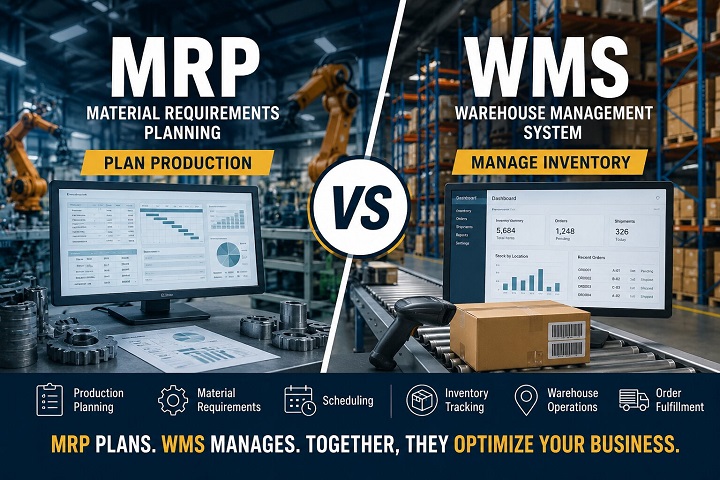MRP vs WMS: Key Differences Between Manufacturing & Warehouse Management