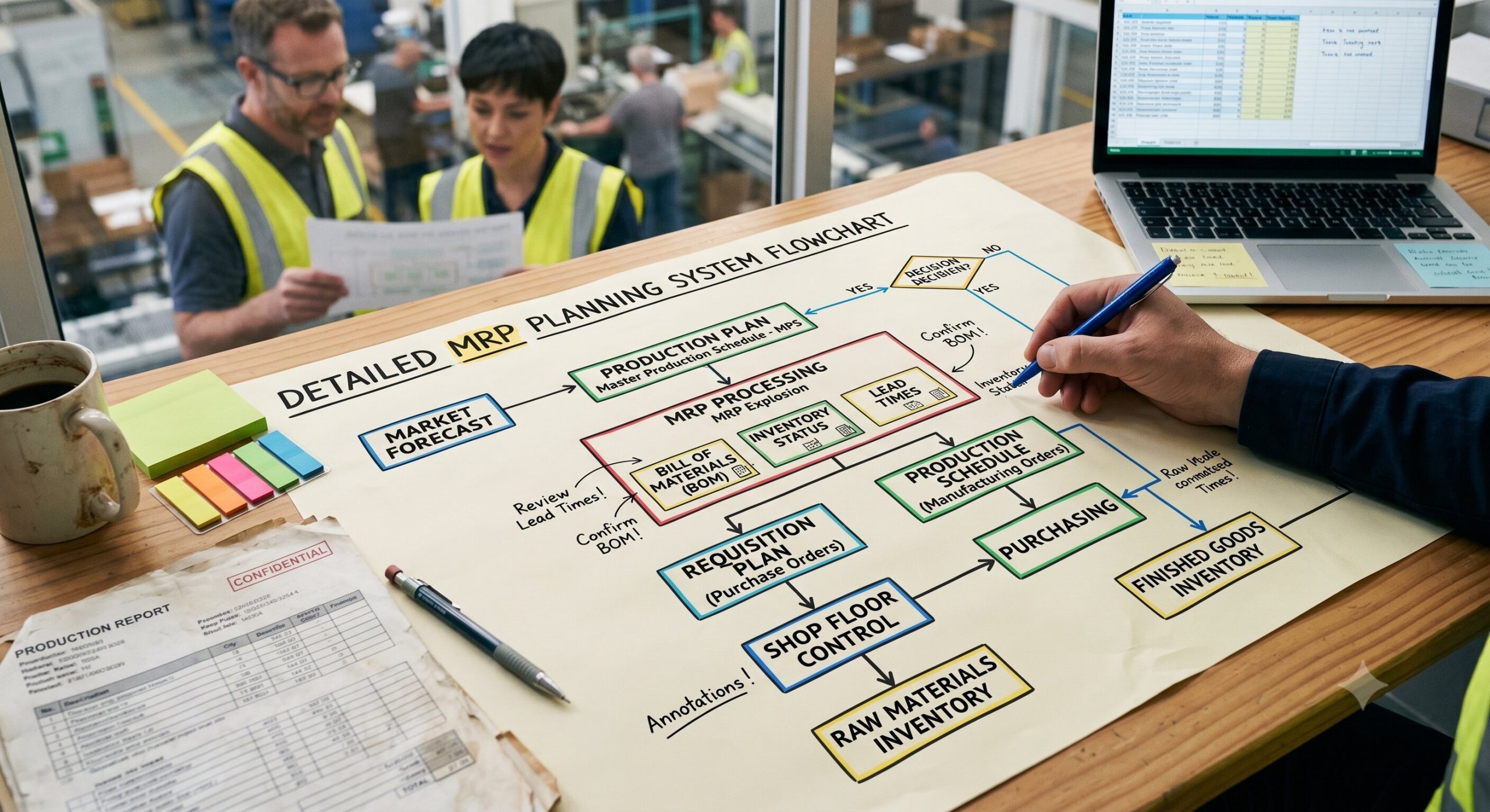 Detailed MRP Planning System Flowchart